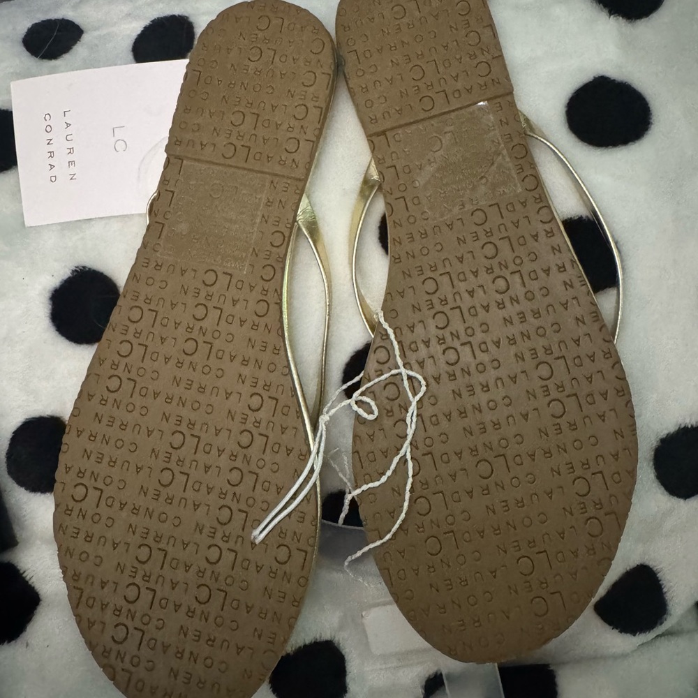 Lauren Conrad Gold Sandals - Picture 2 of 4
